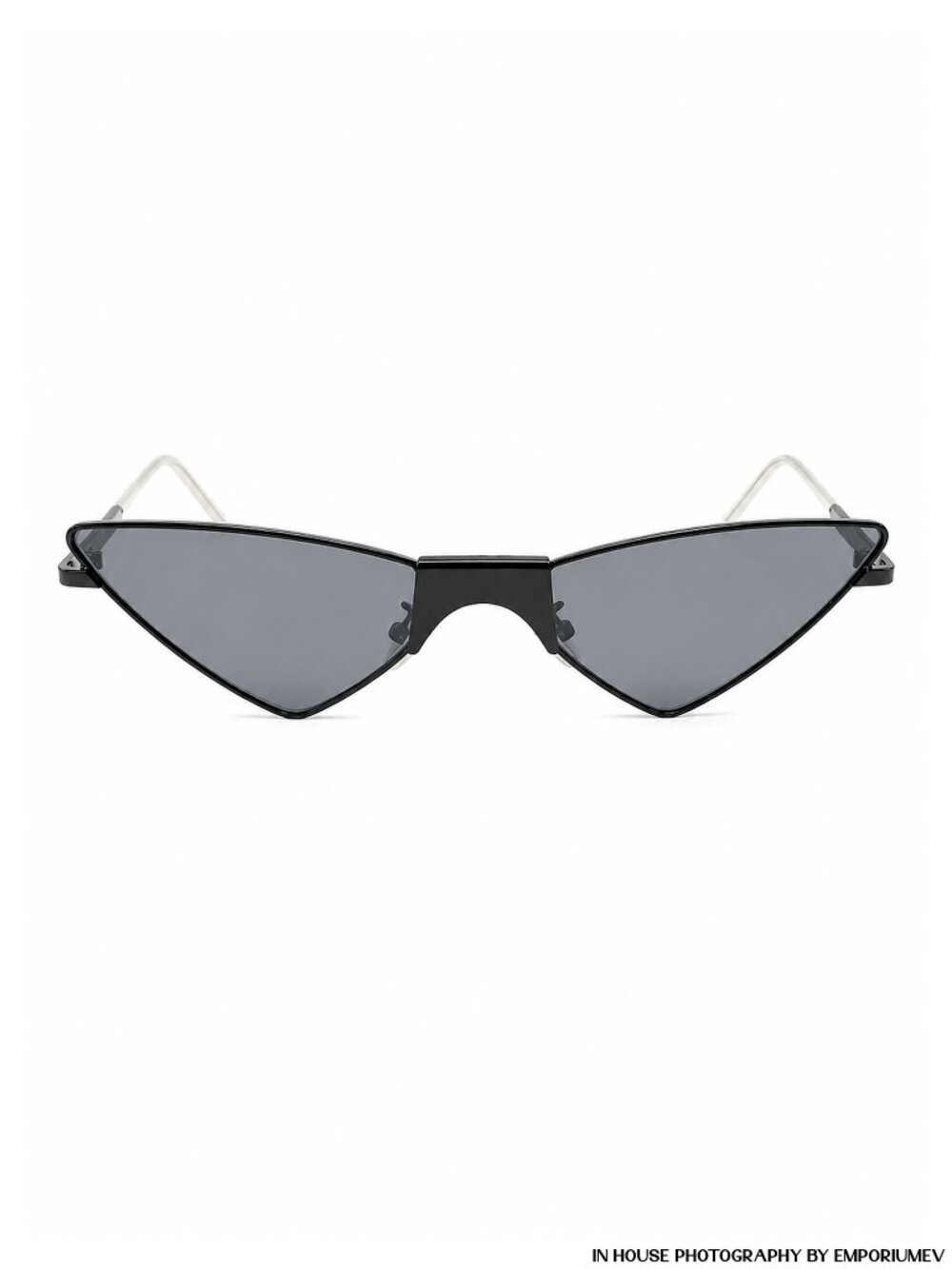 evgothicjewelry Women Men Black Full Rim Cat Eye Sunglasses (0385)